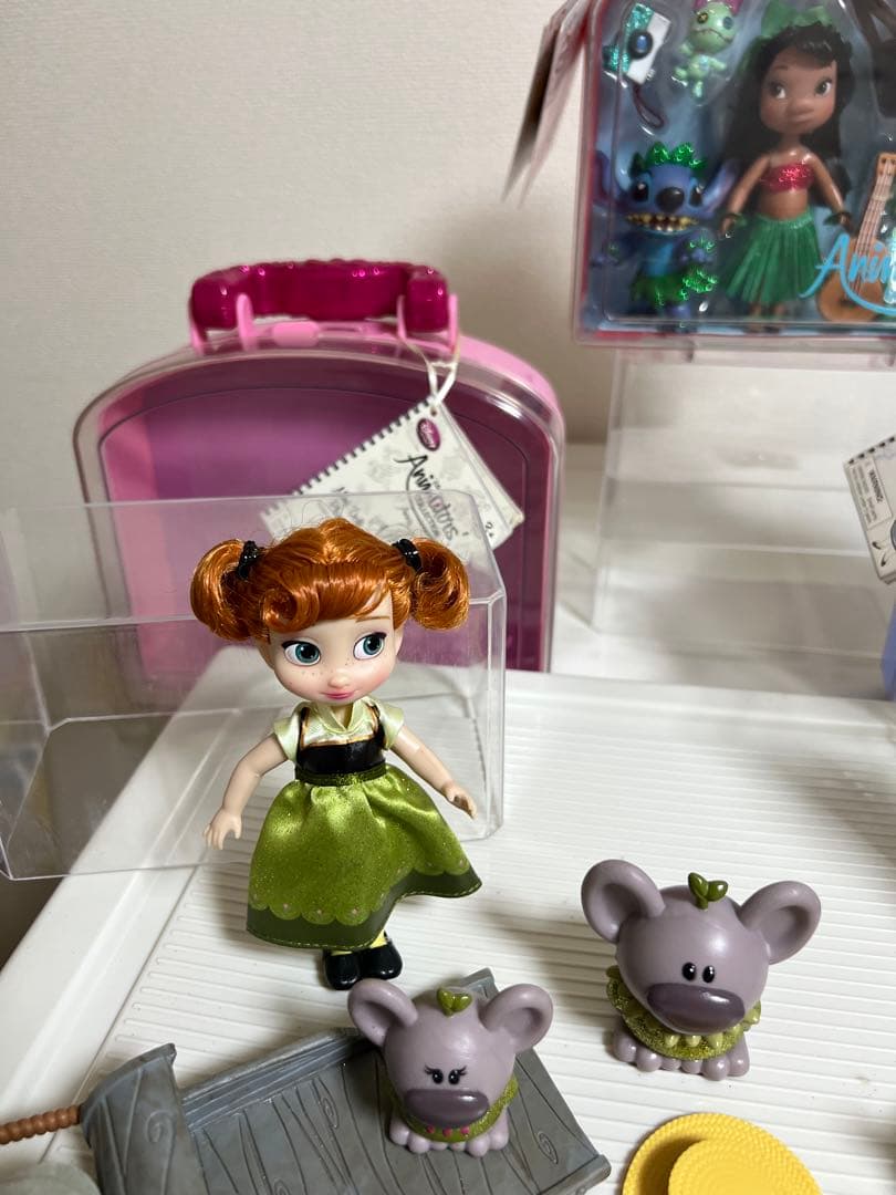 アニメータードール人形（ミニ）リロ&スティッチ、アナ、エルサのお人形、小物