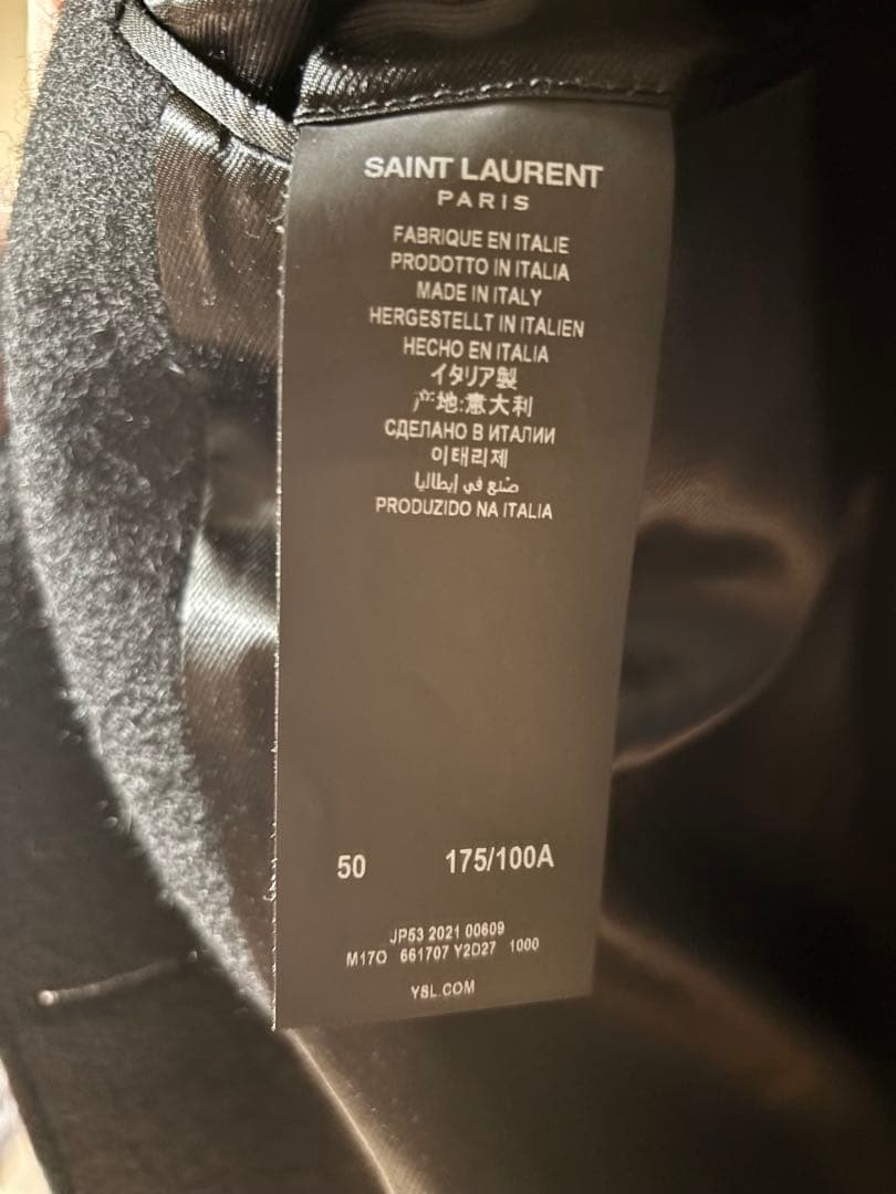 サンローラン 22AW ロングコート 50 美品