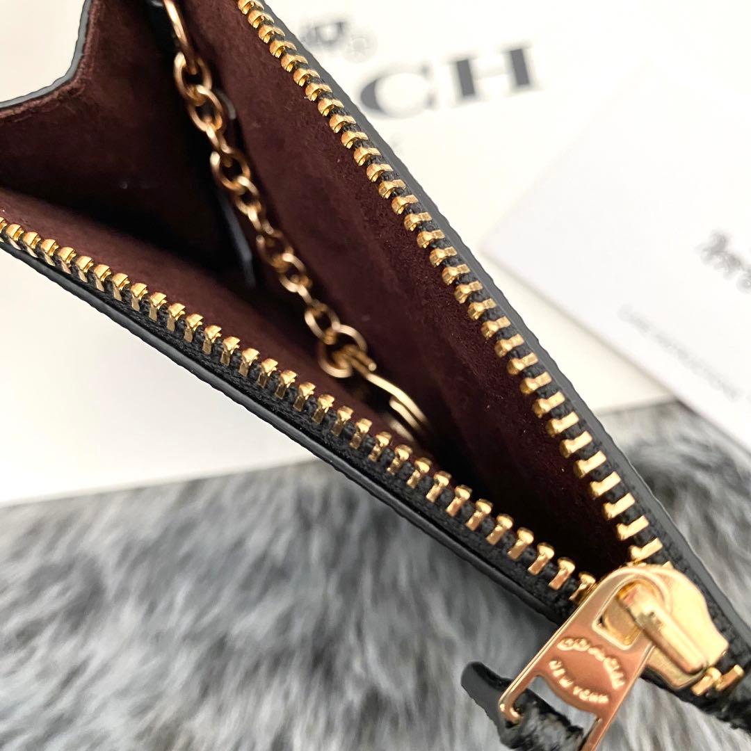 新品☆COACH コーチ　ケース　メンズ　ブラック　レザー