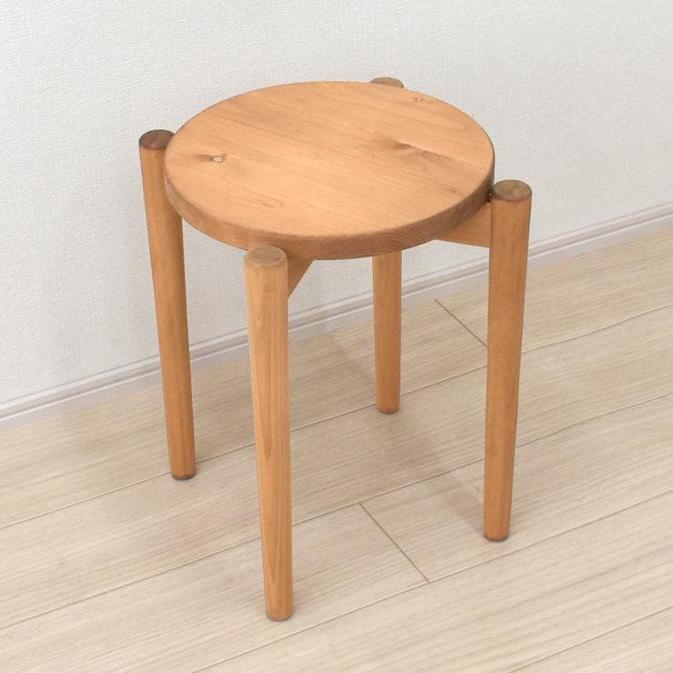 HPY ST HNK　スツール　ひのき国産　2脚（受注生産）　ナチュラル