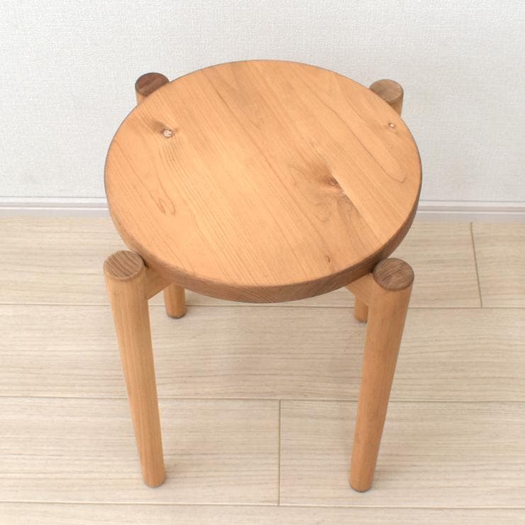 HPY ST HNK　スツール　ひのき国産　2脚（受注生産）　ナチュラル