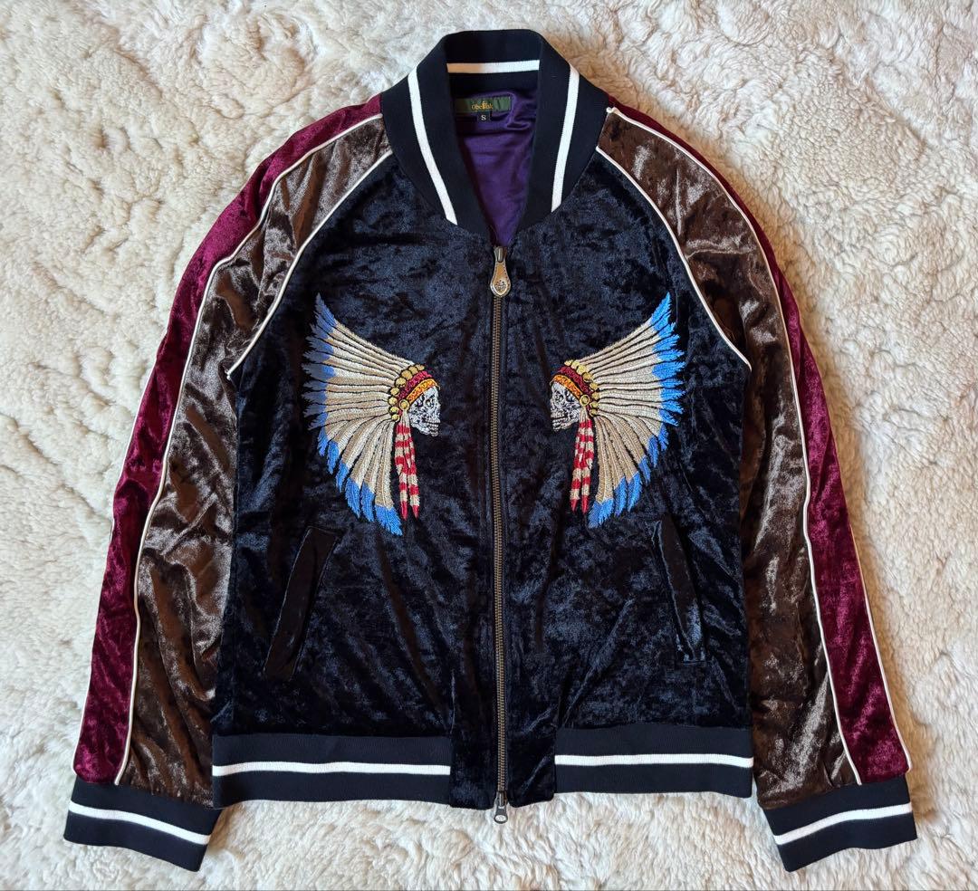 obelisk オベリスク　刺繍 ベルベット スカジャン