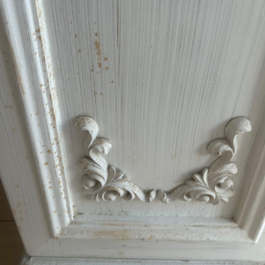 中古　美品　アンティーク　フランス　ホワイト 木製ラック 2