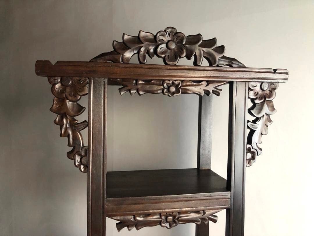 神戸家具 コロニーハウス COLONY HOUSE 飾り棚 収納 彫刻 無垢古材