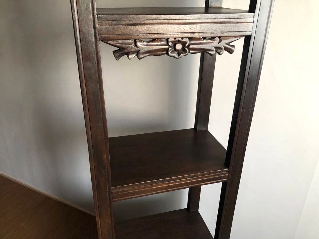 神戸家具 コロニーハウス COLONY HOUSE 飾り棚 収納 彫刻 無垢古材