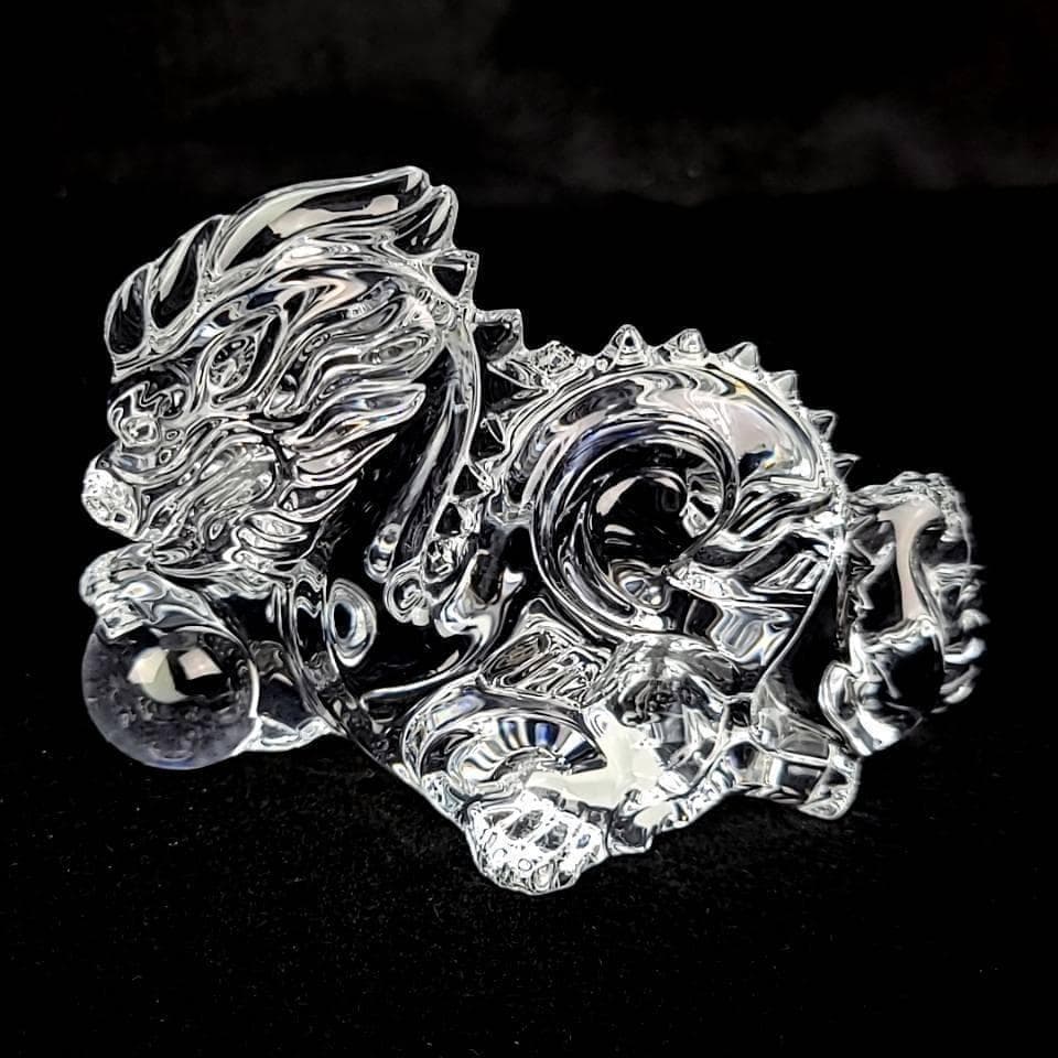 ●美品□ バカラ　龍　ドラゴン　フィギュリン　置物　干支　辰　箱つき 2