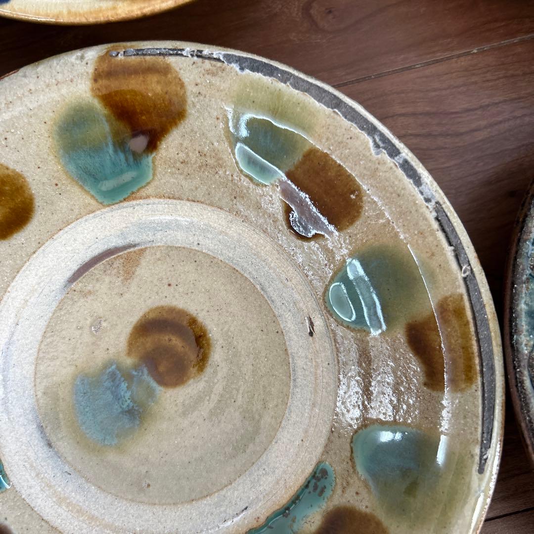 やちむん　北窯　6寸皿　5枚セット