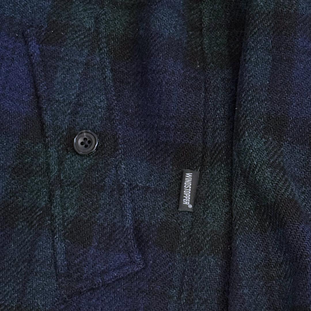 BEAMS+ ハリスツイード ステンカラーコート M ブラックウォッチ