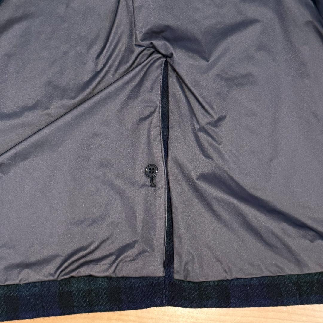 BEAMS+ ハリスツイード ステンカラーコート M ブラックウォッチ