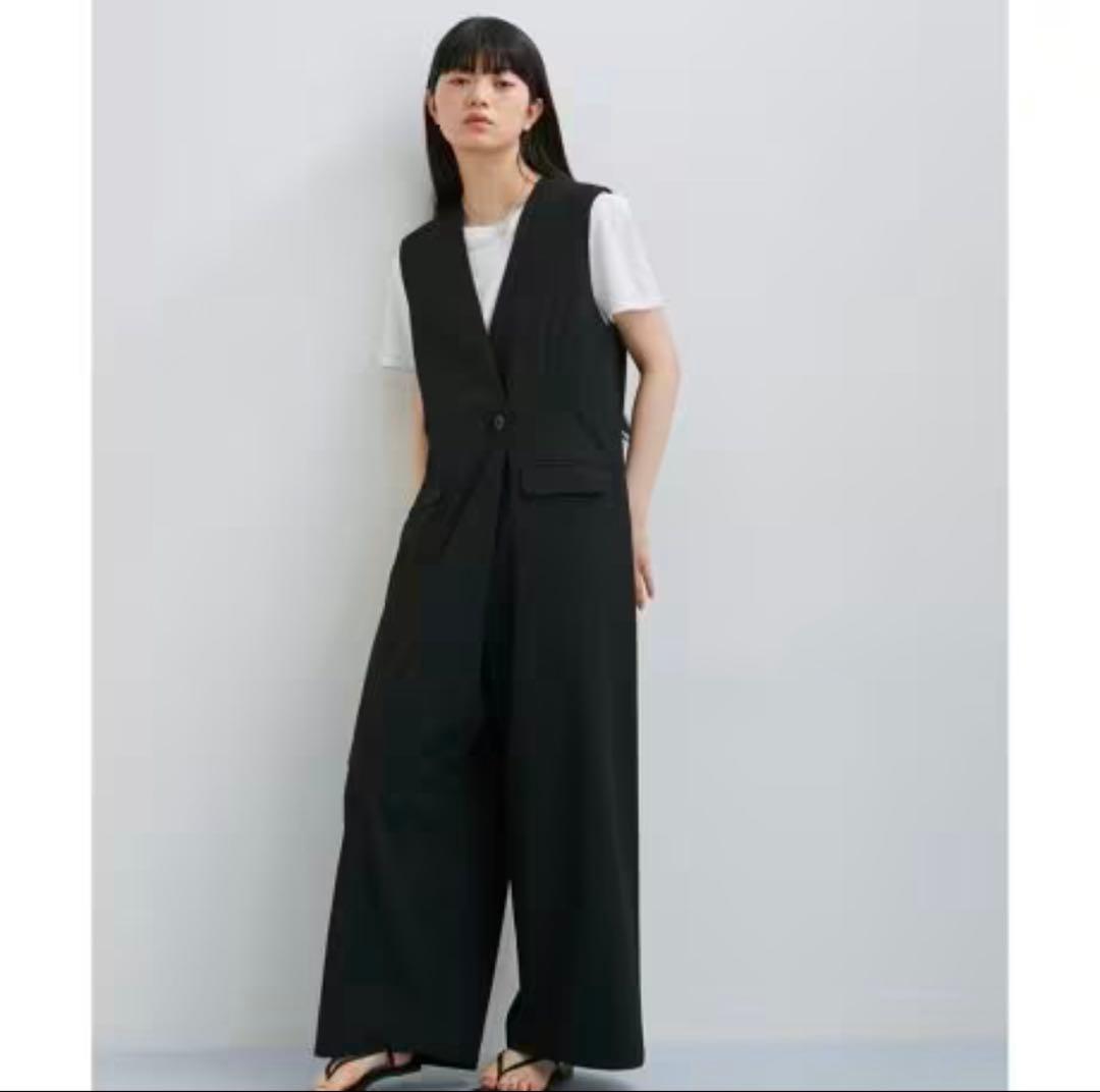 アダムエロペ ADAM ET ROPÉ ロンパース 黒 23SS オールインワン