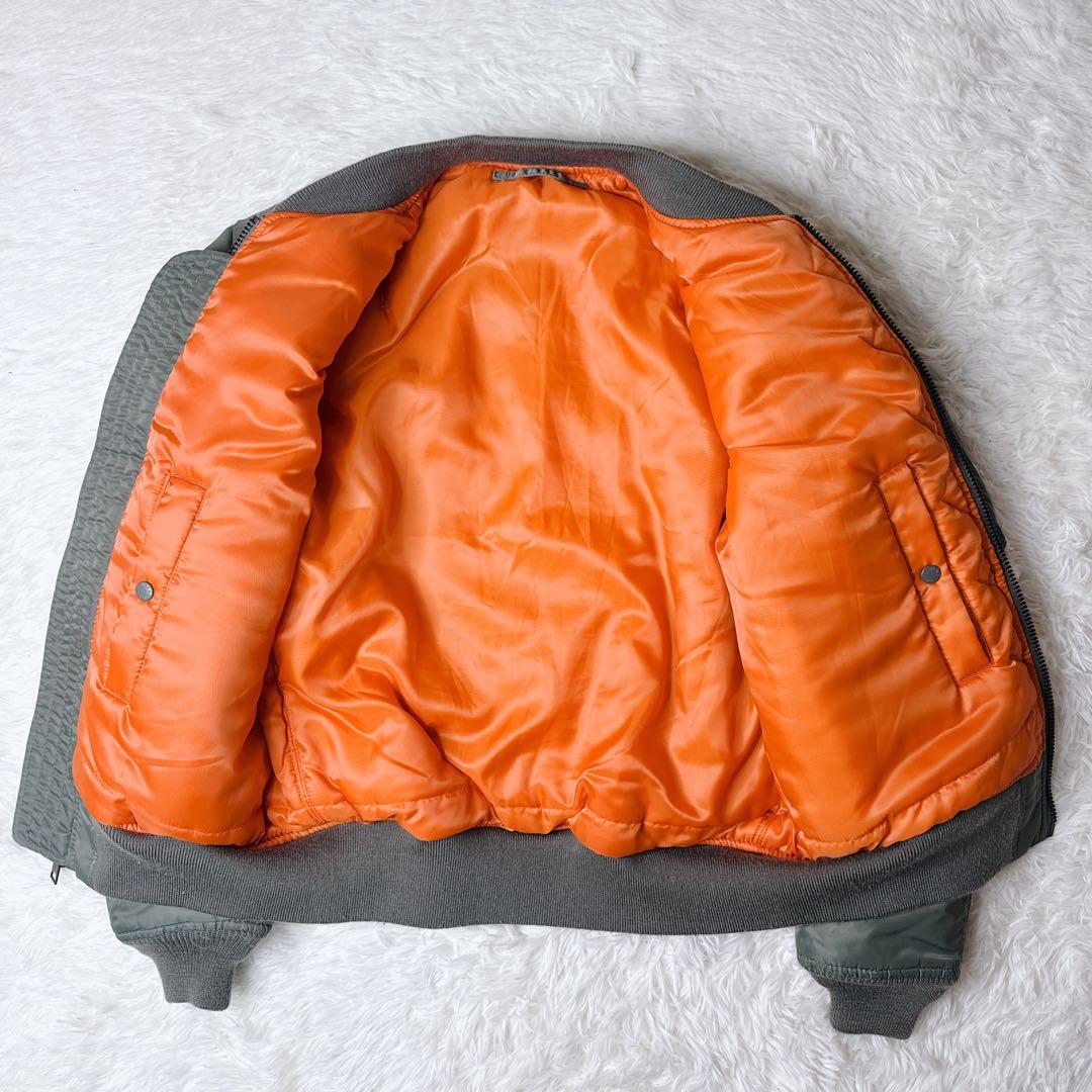 ✨美品✨ アビレックス MA-1 フライトジャケット 緑 Lリバーシブル 中綿