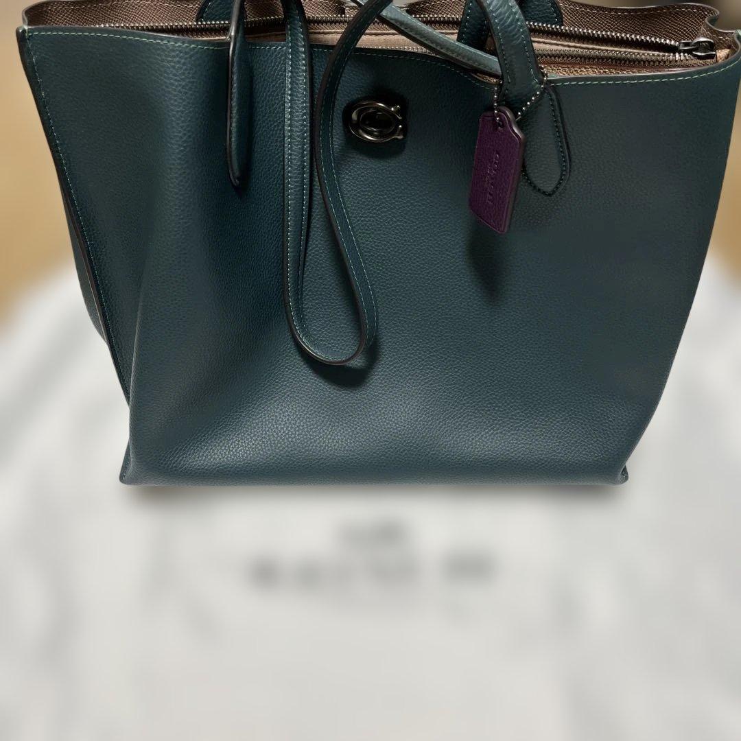 COACH ウィロウ トート ウィズ シグネチャー キャンバス インテリア