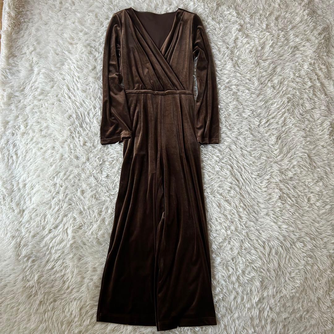 ♦︎アニュアンスベロアカットオールインワン　ブラウン　1