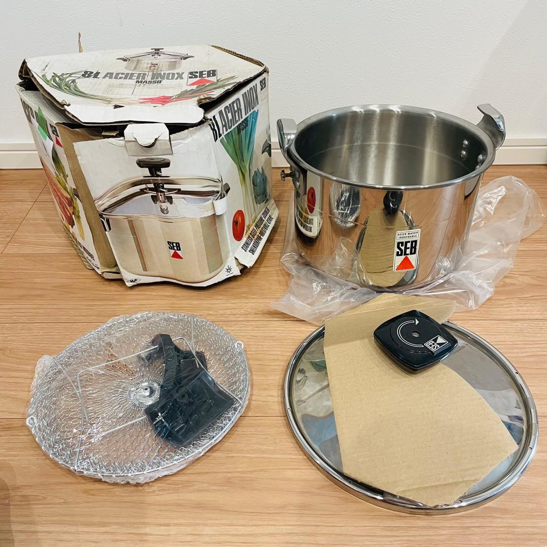 長期保管未使用品 SEB セブ 圧力鍋 厚手アルミ製 8L フランス製 箱