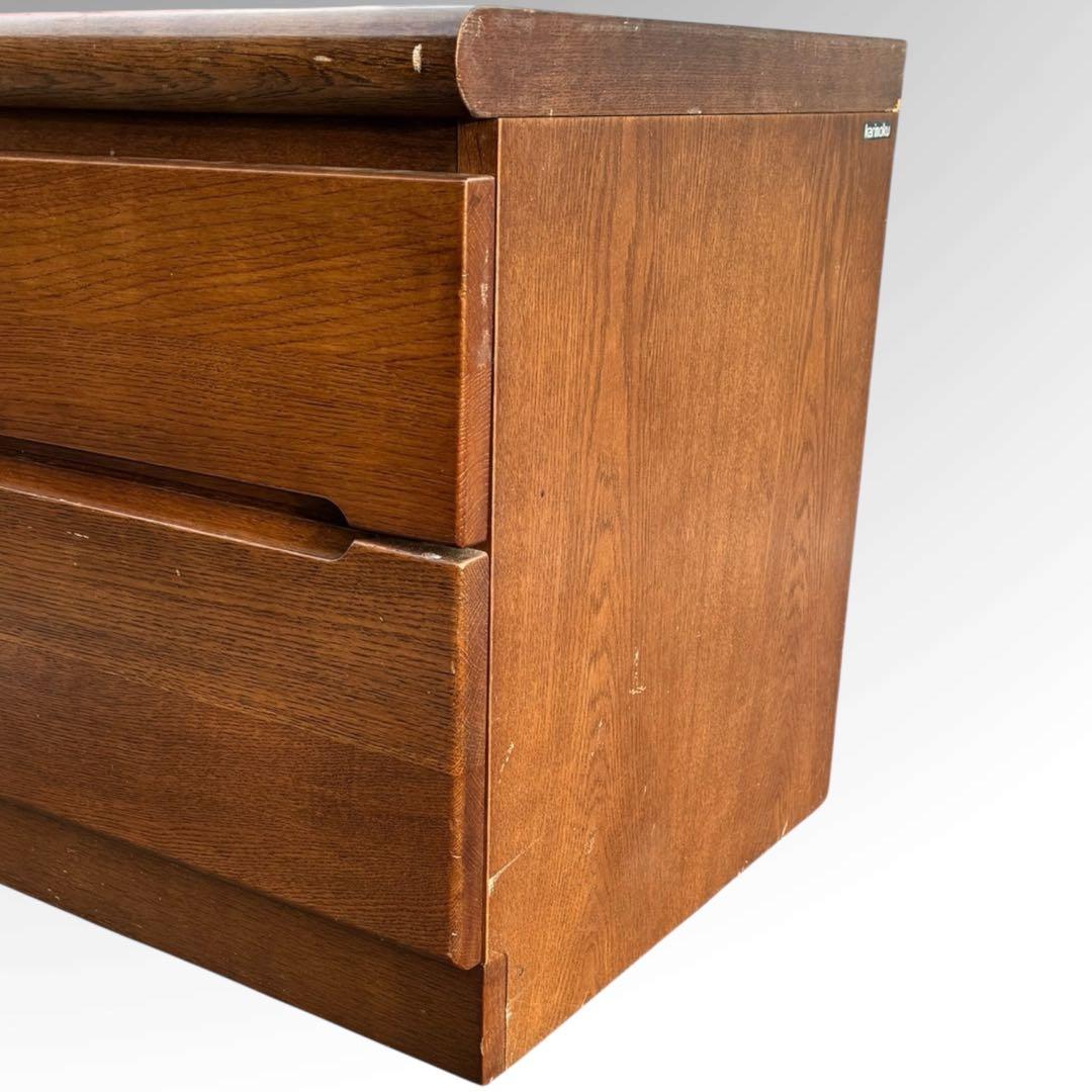 希少　カリモク チェスト 2段4杯　木製　モダン タンス テレビボード 国産家具