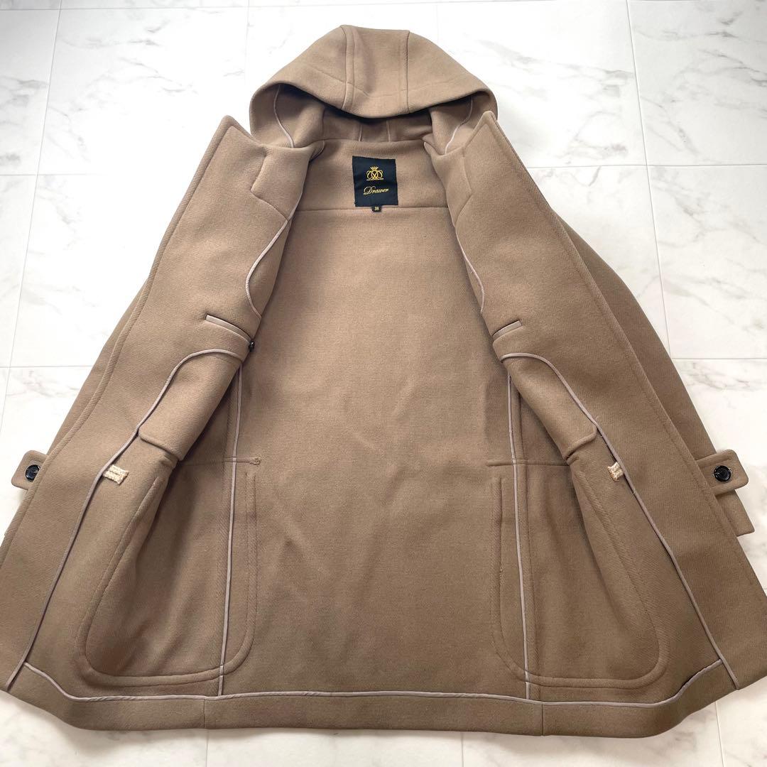 美品✨定価11万 ドゥロワー メルトンウール ダッフルコート 袖裏シルク 38