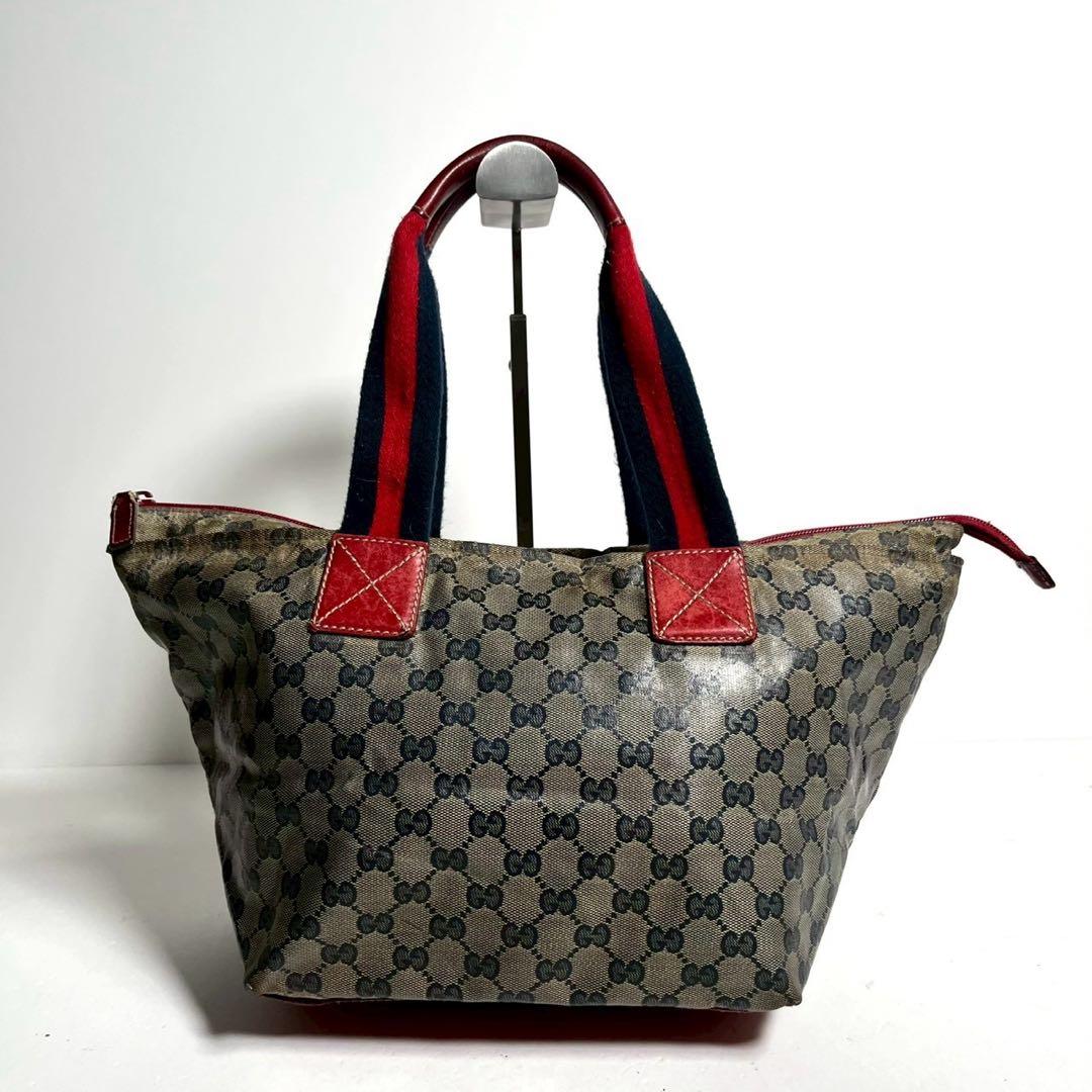 グッチ シェリーライン GG コーティングキャンバス ハンドバッグ