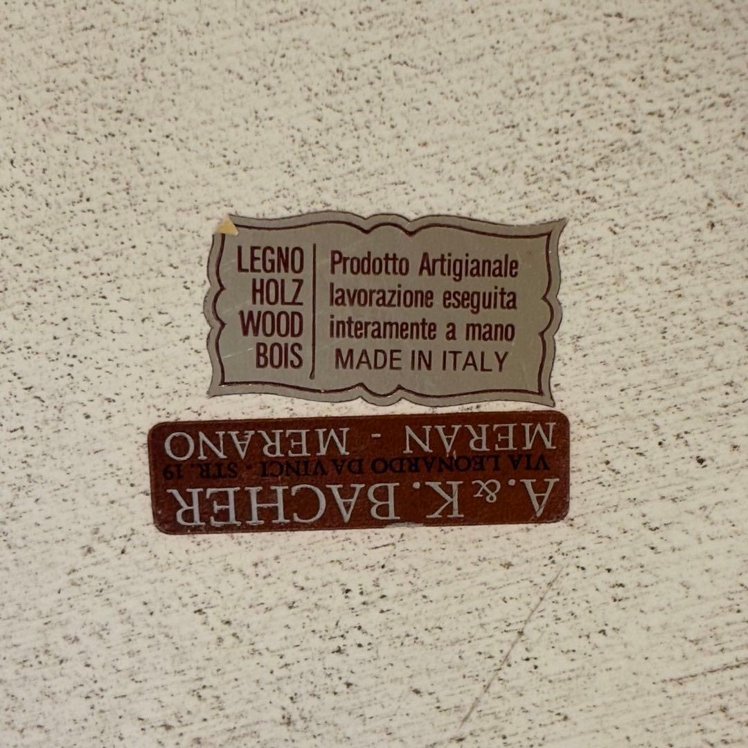 【イタリア】すみれ 木製 トレイ シャビーシック ヴィンテージストック 花リム