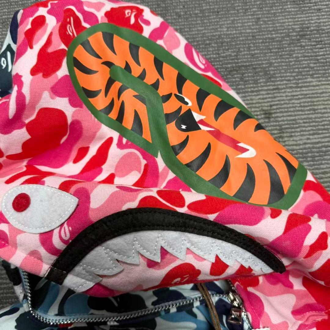A Bathing Ape Bape シャークパーカー ピンク 迷彩 カモ