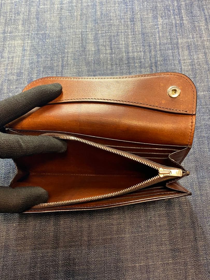 WILD SWANS WAVE ワイルドスワンズブラウンレザーウォレット