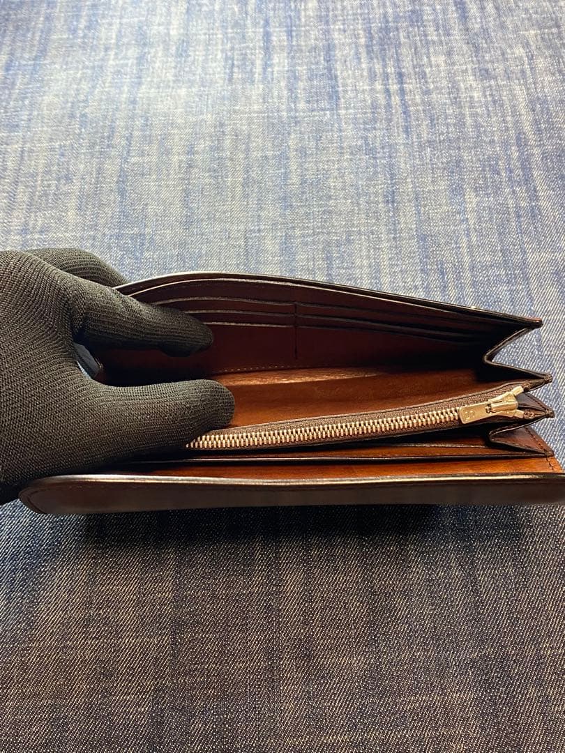 WILD SWANS WAVE ワイルドスワンズブラウンレザーウォレット