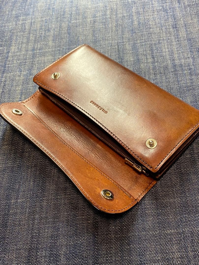 WILD SWANS WAVE ワイルドスワンズブラウンレザーウォレット