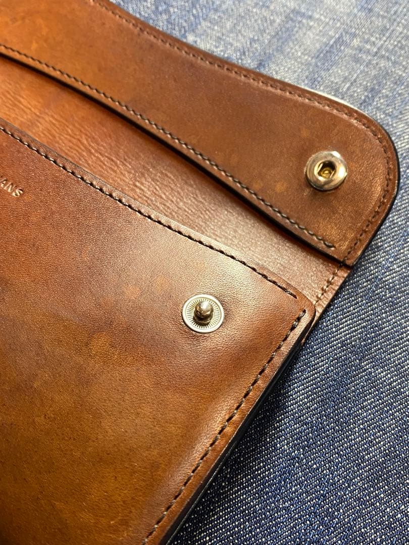 WILD SWANS WAVE ワイルドスワンズブラウンレザーウォレット