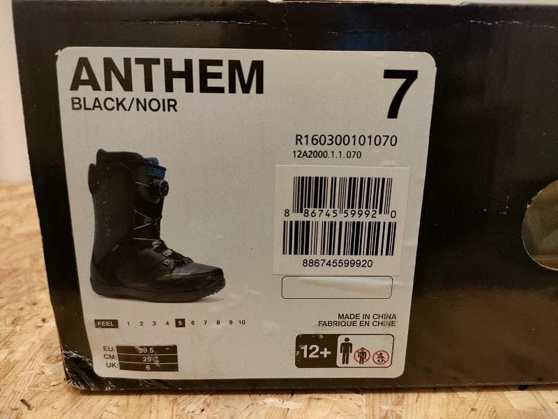 RIDE スノーボードブーツ ANTHEMアンセム BOAシステム付き 25cm