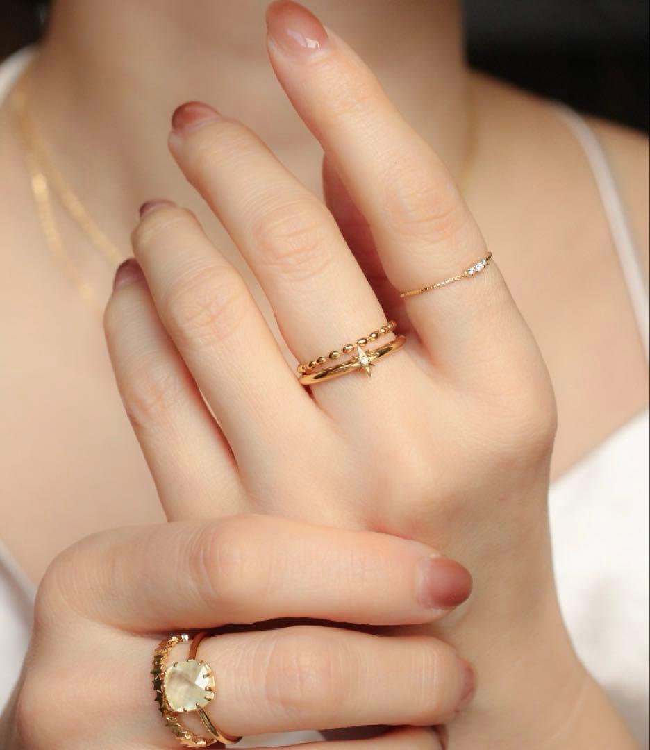 NOIR DE POUPEE K18vermeil ダイヤモンド スターリング