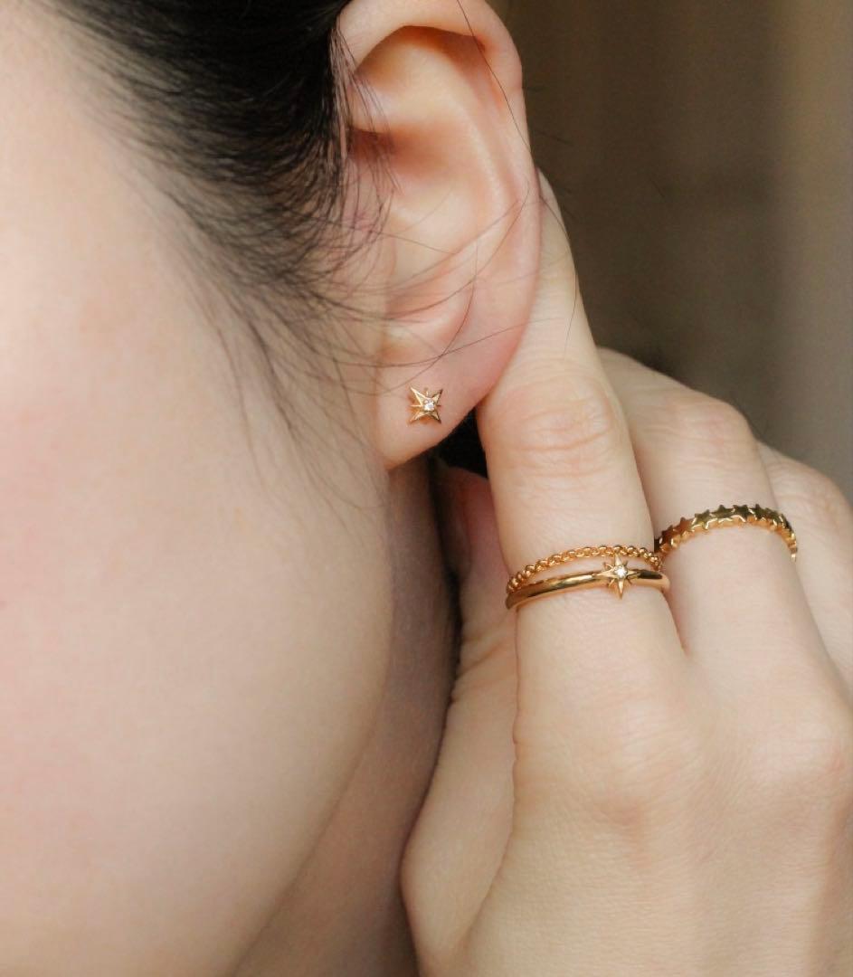 NOIR DE POUPEE K18vermeil ダイヤモンド スターリング