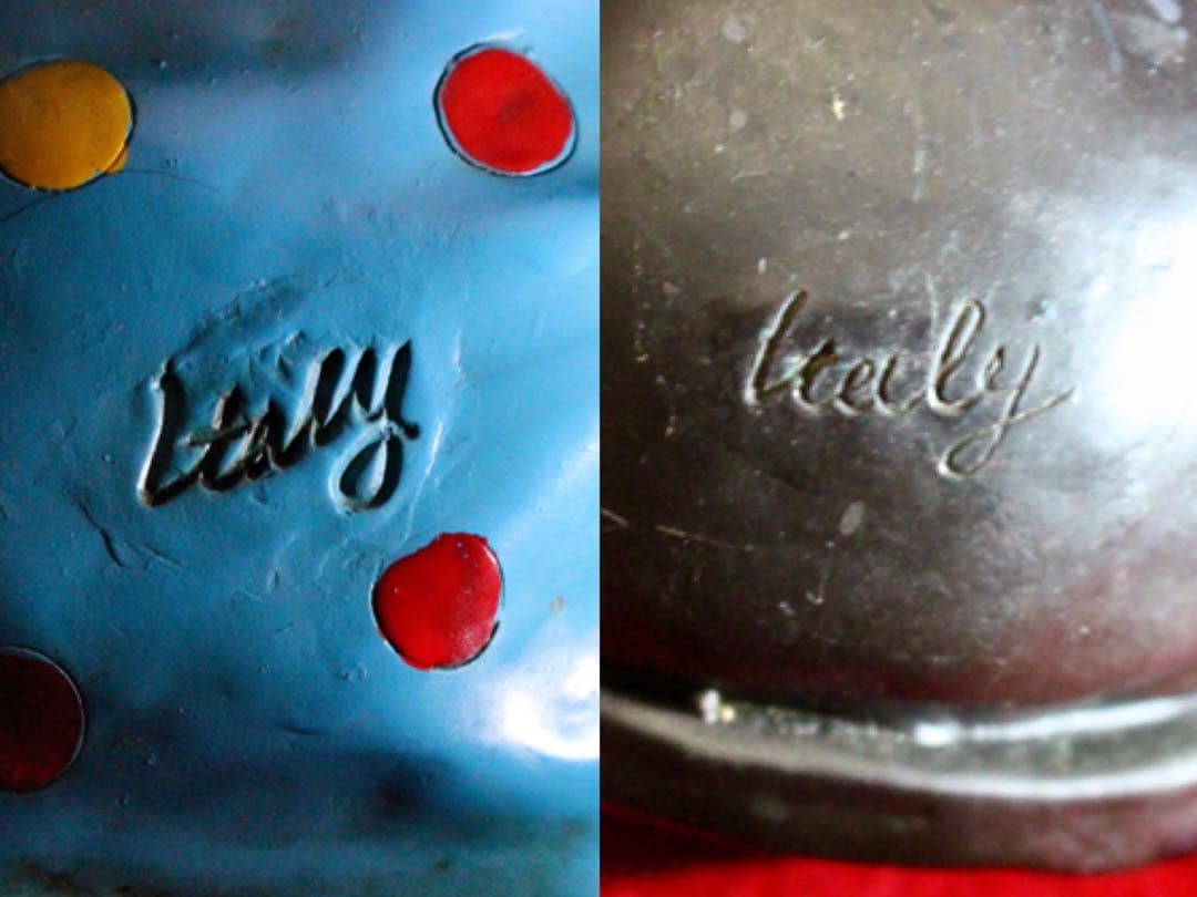 イタリア・ピエロコレクション【お茶目なピエロ　大サイズ　水色ドット】