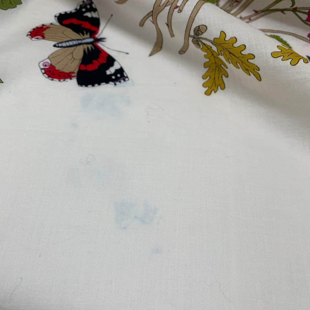 グッチ　GUCCI フローラ　コットン　スカーフ　花柄　ビンテージ　153cm