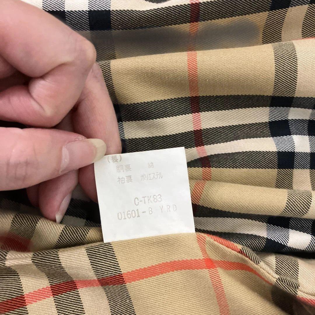 【希少品】Burberry カーキ トレンチコート　ロング丈　　ノバチェック