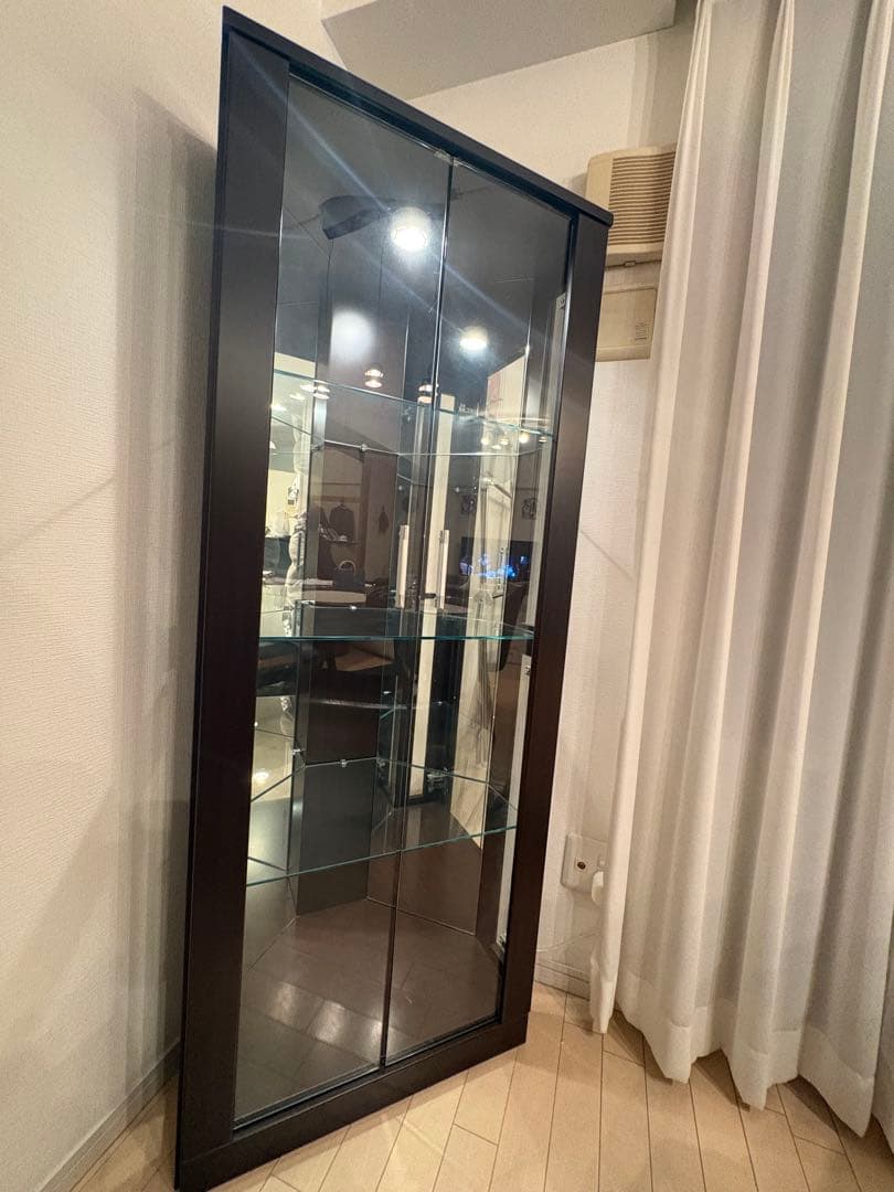 ガラス棚　ショーケース棚　4段　照明付き