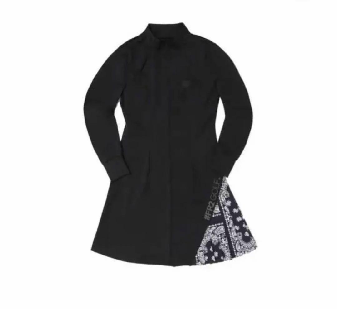 FR2GOLF ペイズリー柄ワンピース　ストレッチ　バックロゴ　S 完売品