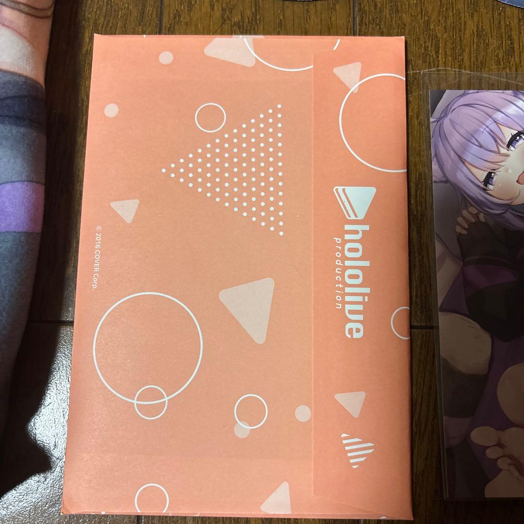 ホロライブ 猫又おかゆ60万人記念セット+直筆サインイラストポストカードもう一枚