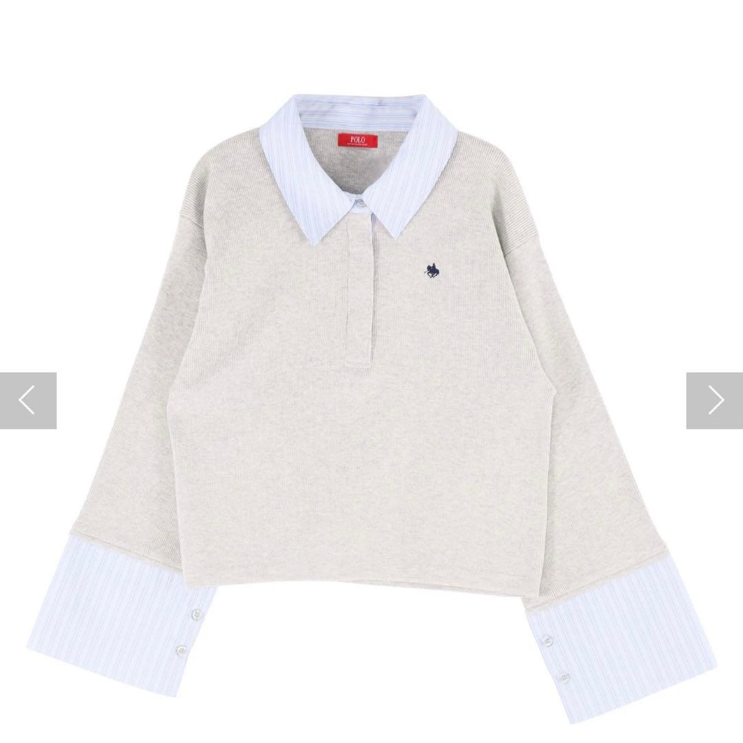 【POLO BCSコラボ】シャツカラーカフスニットプルオーバー