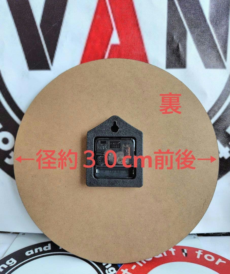 ㉔新品未使用VANJACヴァンヂャケット壁掛け時計ふち無し白 径約３０cm前後