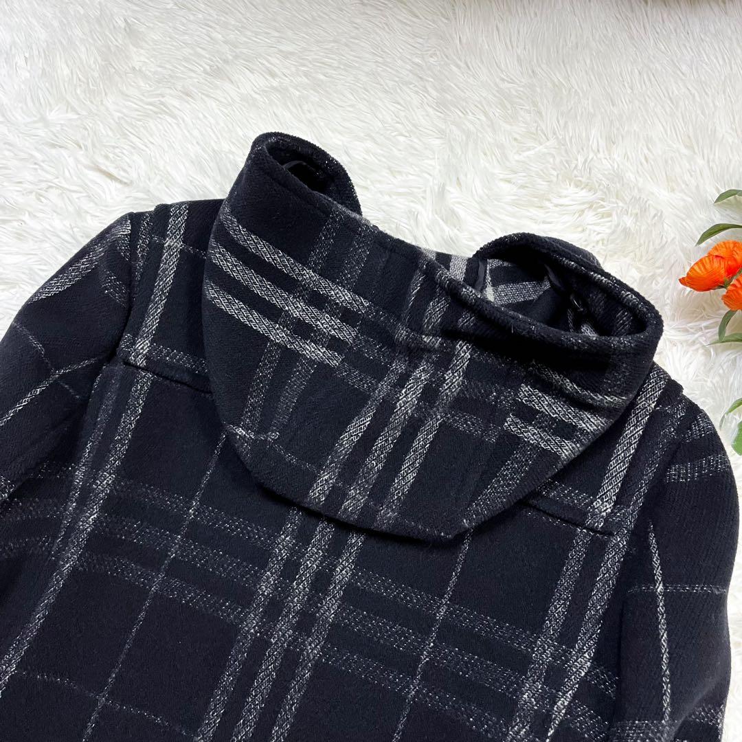 訳あり極美品 大きいサイズ バーバリーロンドン ダッフルコート ノバチェック