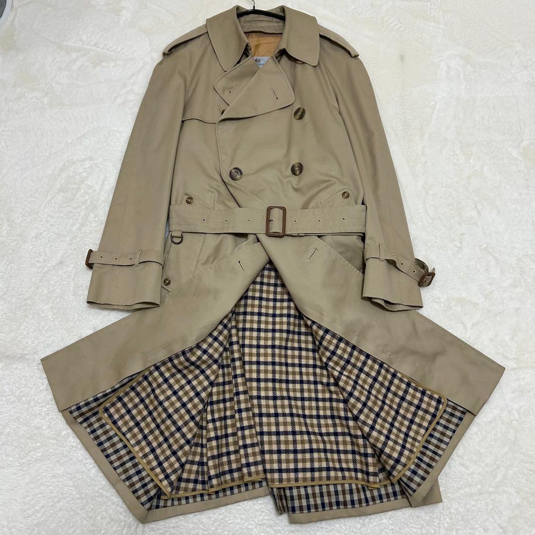 美品✨アクアスキュータム aqua5 ライナー付き トレンチコート ベージュ L