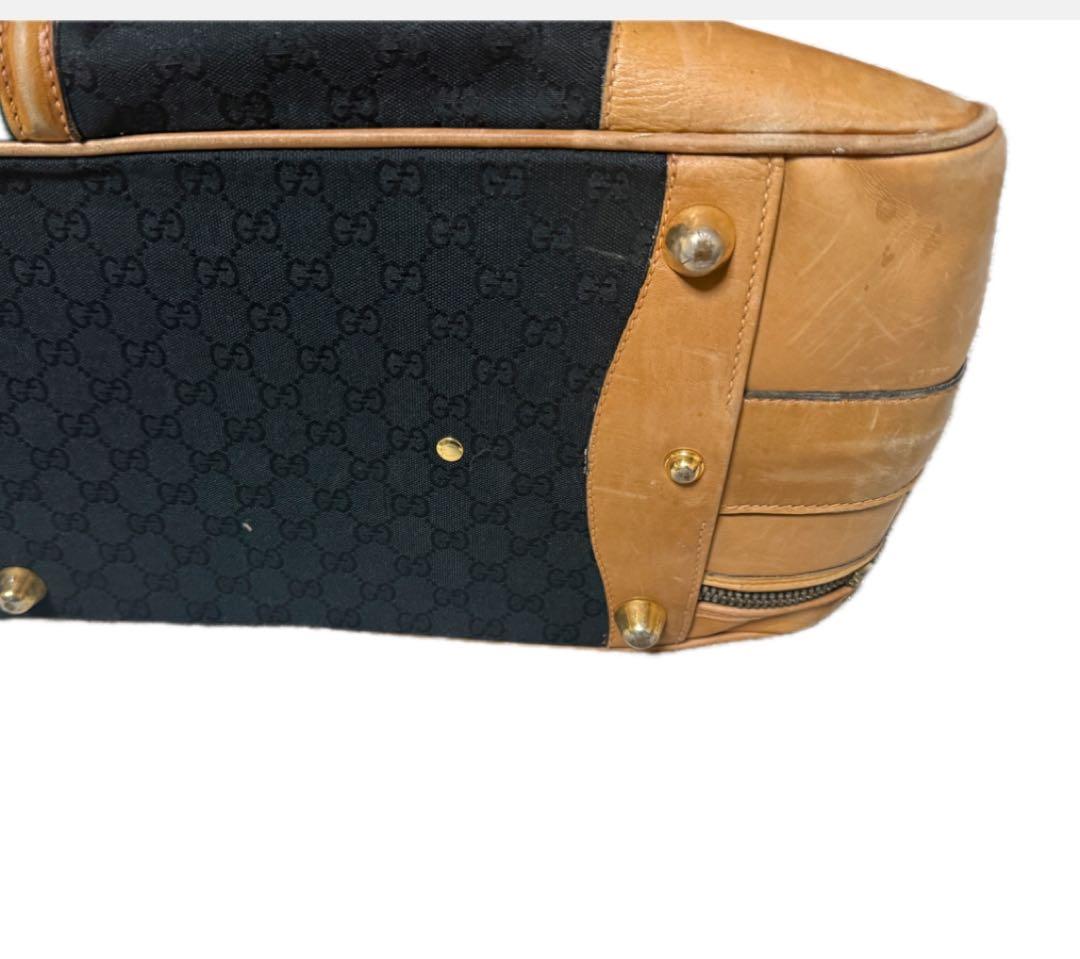 ヴィンテージ 80'S OLD GUCCI キャンバス レザー スーツケース