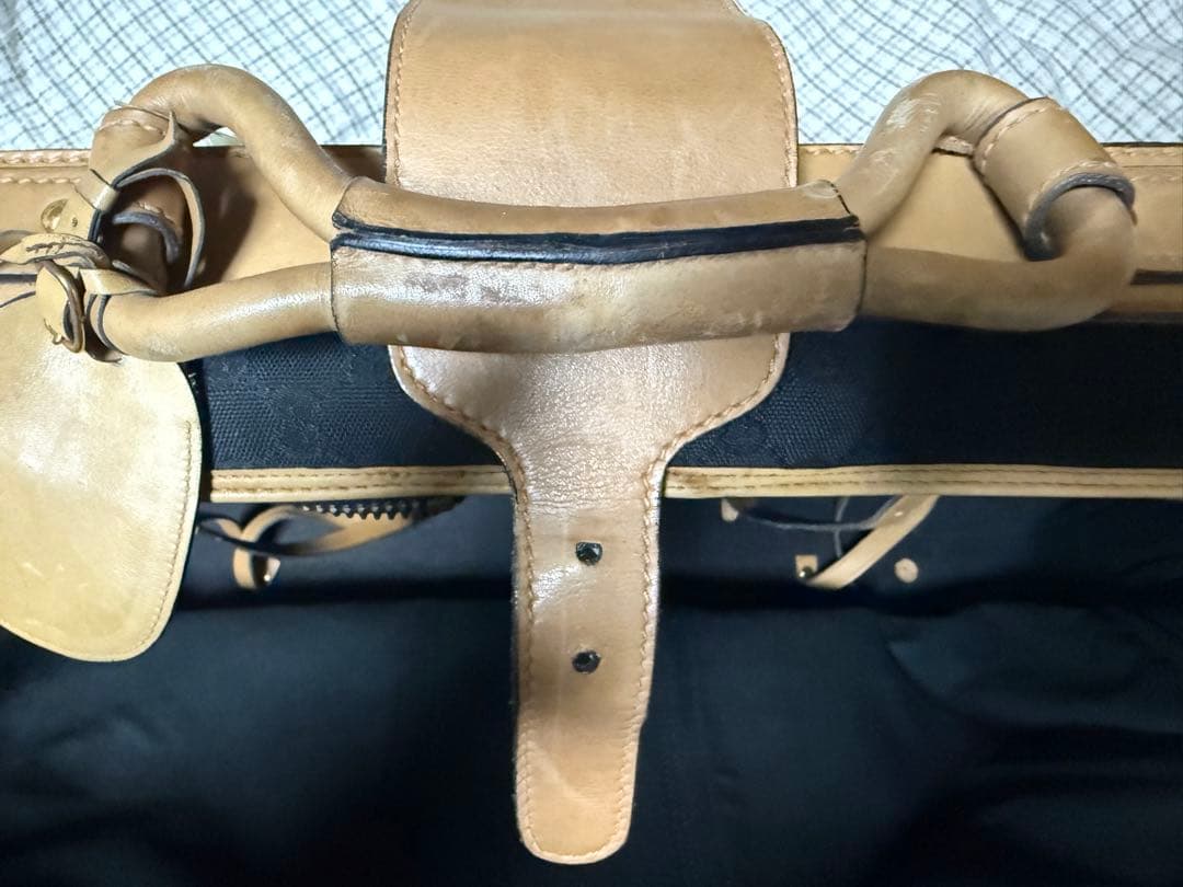 ヴィンテージ 80'S OLD GUCCI キャンバス レザー スーツケース