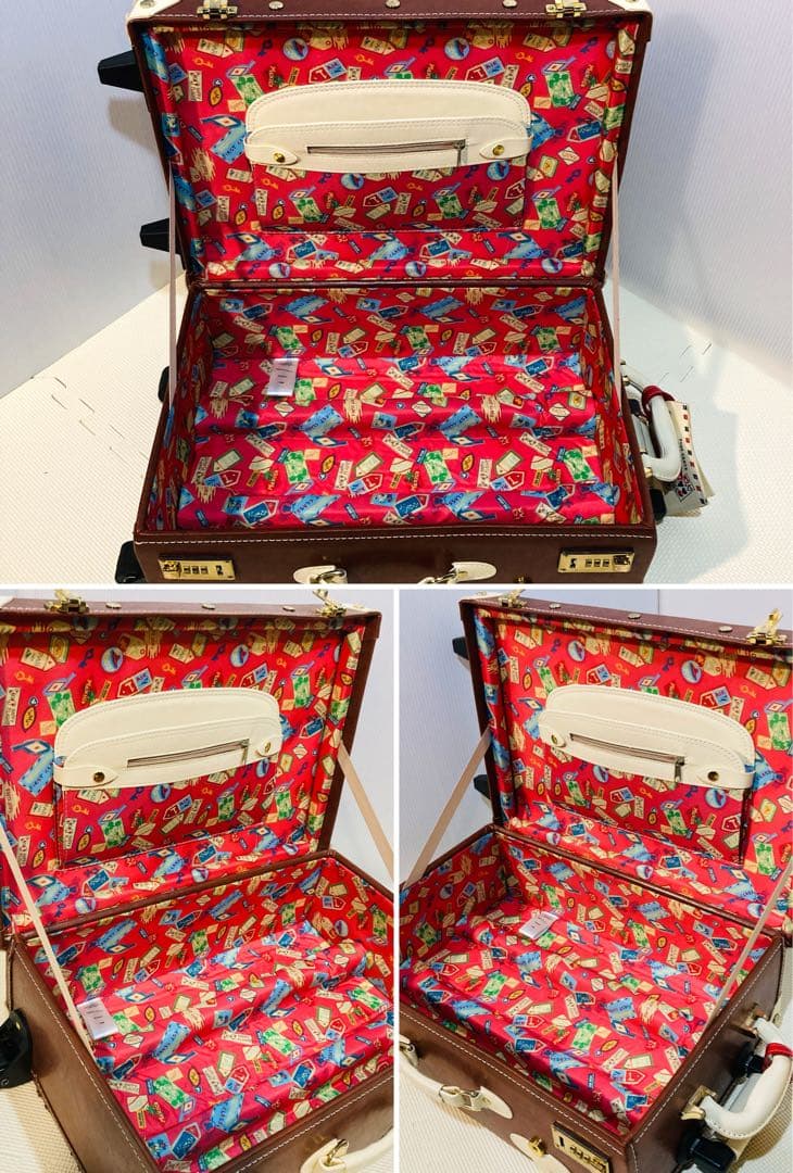 【希少】#656 Disney レザー スーツケース フランス柄