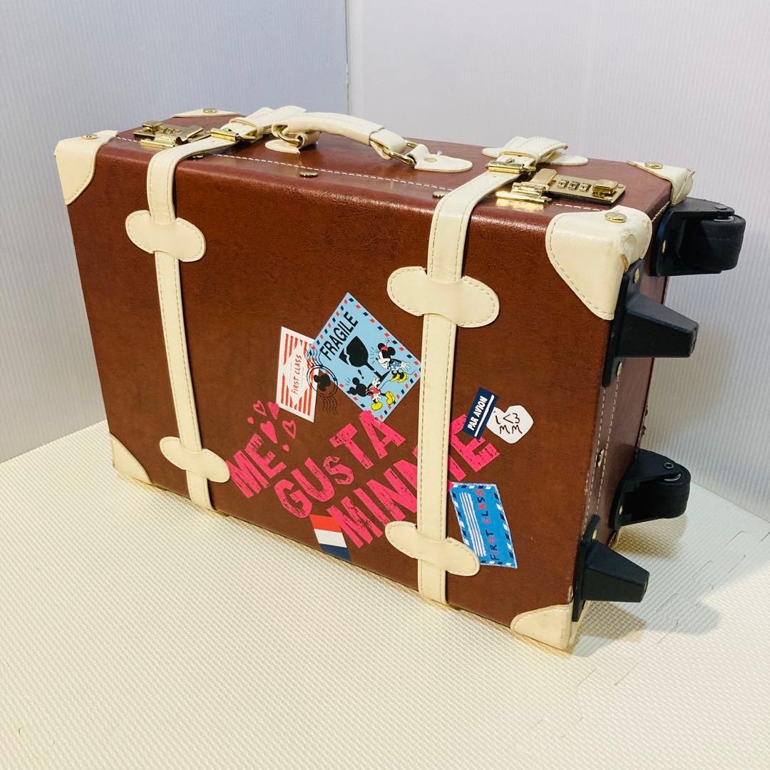 【希少】#656 Disney レザー スーツケース フランス柄