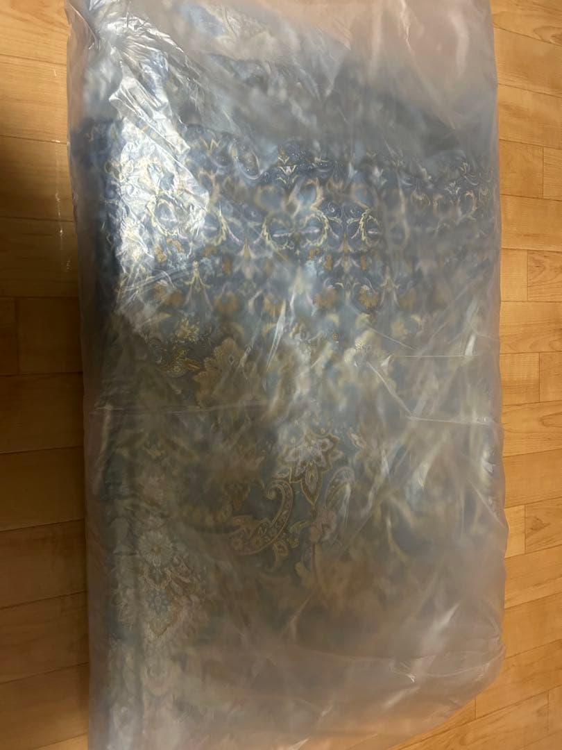 入金真綿高級シルク布団 ブルー