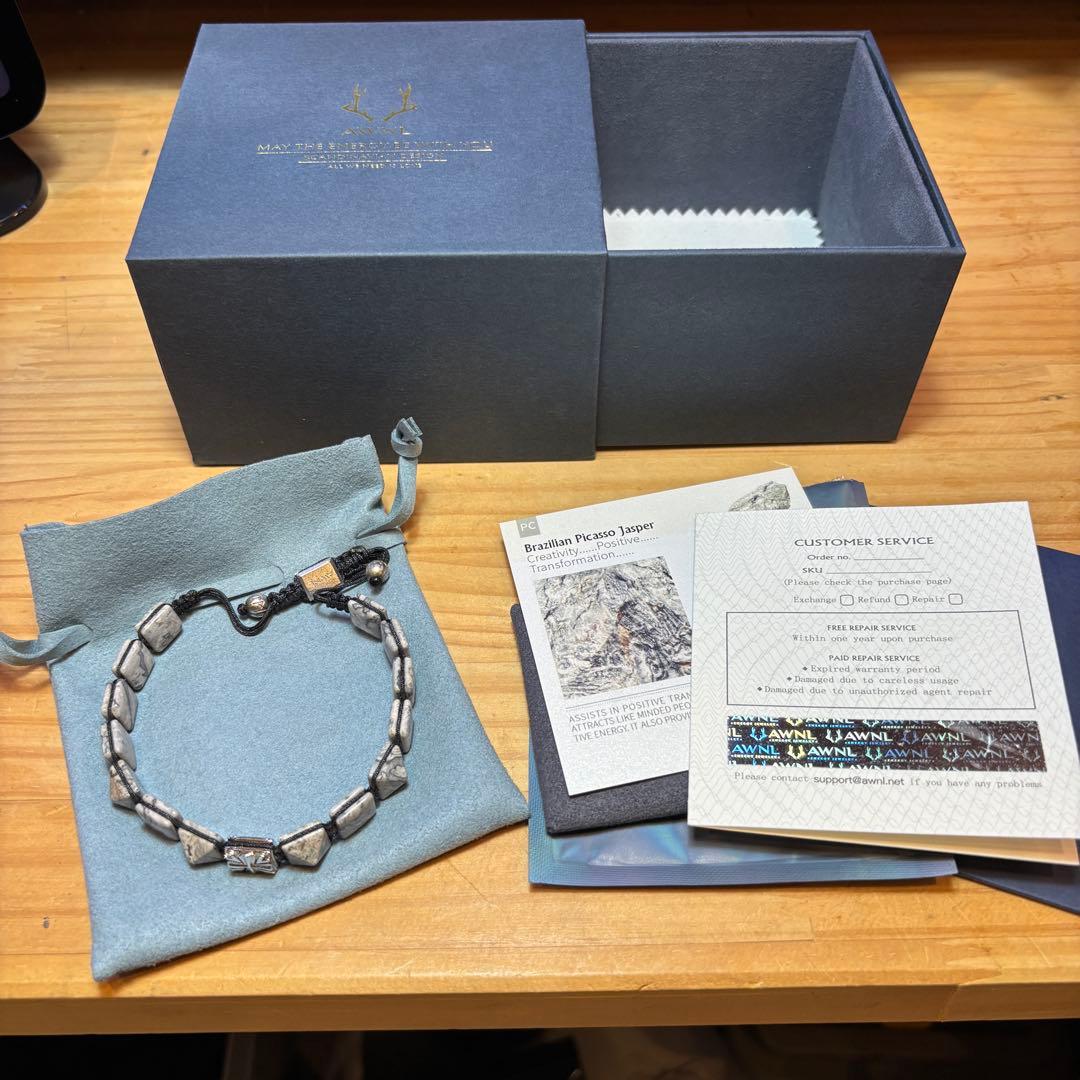 AWNL ピカソ　ジャスパー　ブレスレット