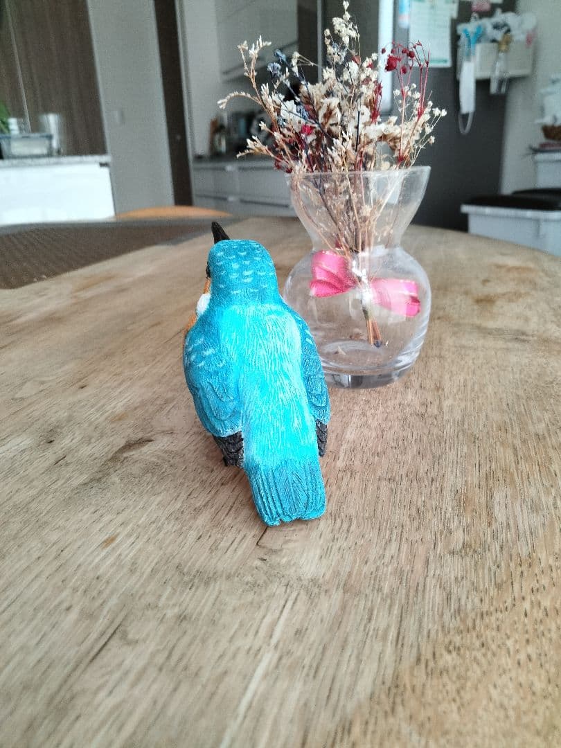 カワセミの置物 　バードカービング