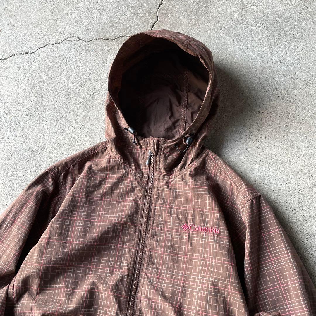 ジャケット・アウター 00s columbia check pattern shell jacket