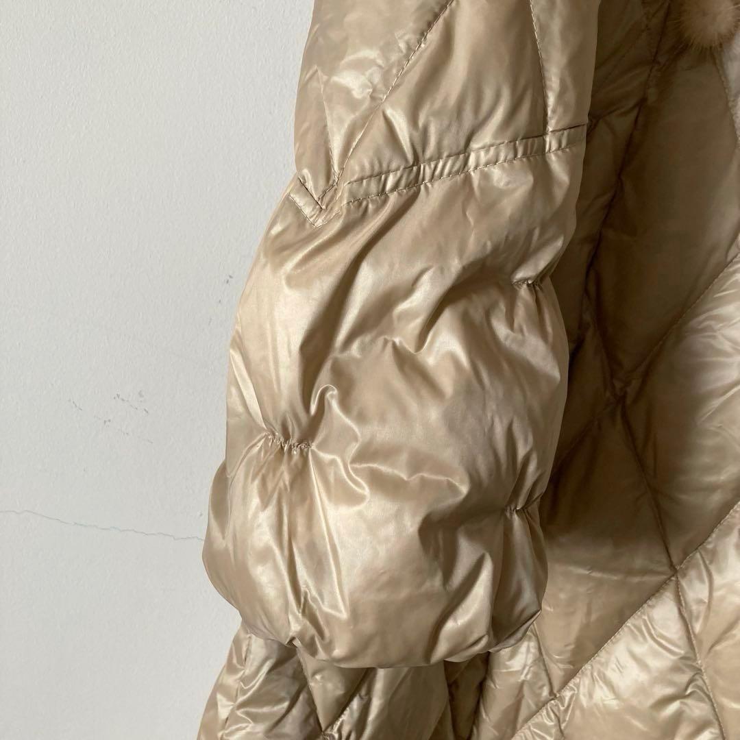 伊太利屋イタリヤ10万＊最高級ミンクファー付きボリュームダウンコート