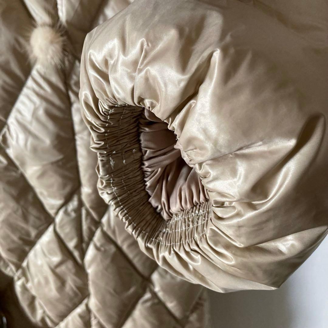 伊太利屋イタリヤ10万＊最高級ミンクファー付きボリュームダウンコート